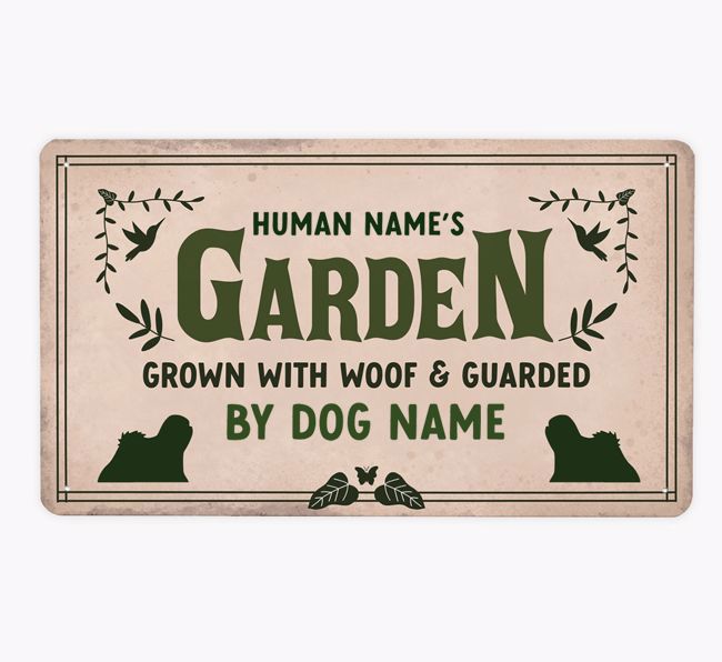 Garden, Grown With Woof: Personalised {breedFullName} Metal Sign